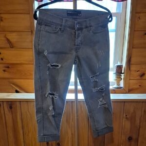 Distressed Gray Jeans